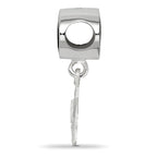 Sterling Silver LogoArt Delta Delta Delta Sorority Greek Letters Enameled Oval with Dolphin Dangle Bead