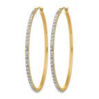 14k Diamond Fascination Diamond Dust/Accent 2x46mm Round Hoop Earrings