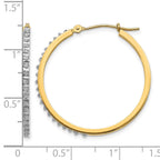 14k Diamond Fascination Diamond Dust/Accent 2x27mm Round Hoop Earrings