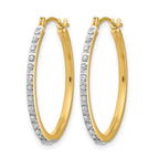 14k Diamond Fascination Diamond Dust/Accent  2x26mm Round Hoop Earrings