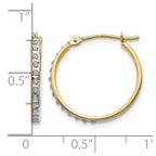 14k Diamond Fascination Diamond Dust/Accent 2x20mm Round Hoop Earrings