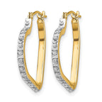 14k Diamond Fascination Diamond Dust/Accent Heart Hoop Earrings
