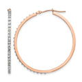 14k Rose Gold Diamond Fascination Diamond Dust/Accent 2x40mm Round Hoop Earrings