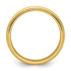 14k Yellow Gold 6mm Double Milgrain Comfort Fit Wedding Band