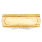 14k Yellow Gold 8mm Double Milgrain Comfort Fit Wedding Band