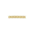 14k 6mm Solid Double Link 7 inch Charm Bracelet