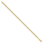 14k 3.5mm Solid Double Link 7 inch Charm Bracelet