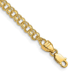 14k 3.75mm Diamond-cut Solid Heavy Double Link 7 inch Charm Bracelet