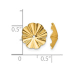 14k Polished Fancy Fluted Earring Jackets