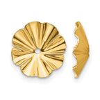 14k Polished Fancy Fluted Earring Jackets