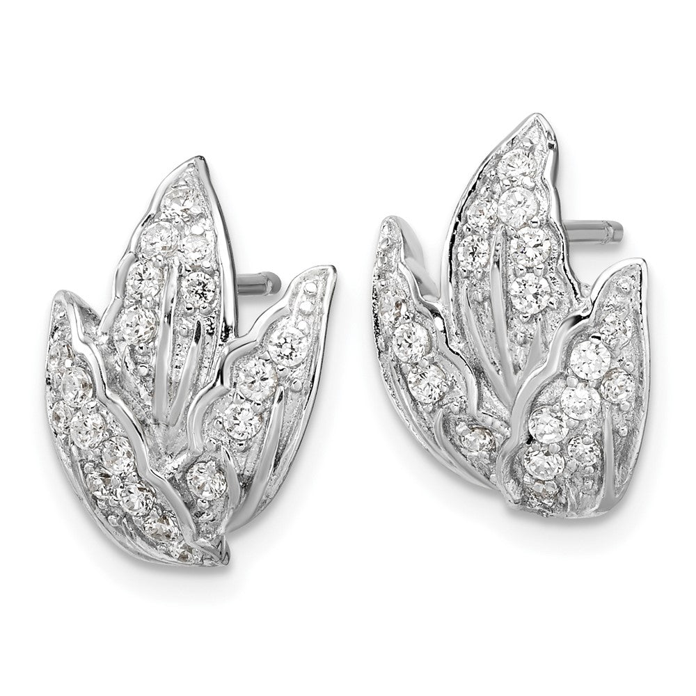Cheryl M Sterling Silver CZ Post Earrings