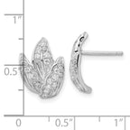 Cheryl M Sterling Silver CZ Post Earrings