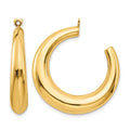 14k Polished Hollow Tapered Hoop Earring Jackets