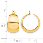 14k Polished Tapered Hoop Earring Jackets