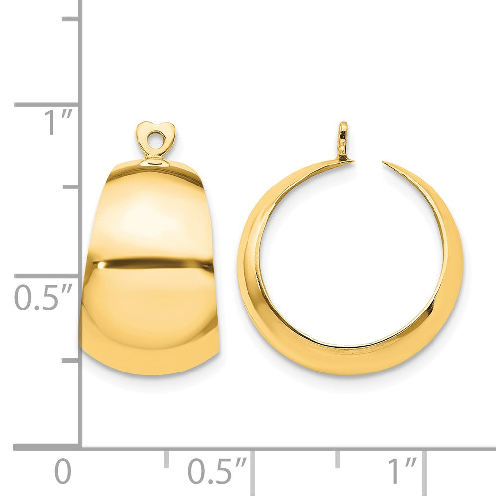 14k Polished Tapered Hoop Earring Jackets