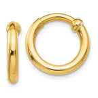 14k 2.5x10mm Polished Tube Hoop Non-pierced Earrings