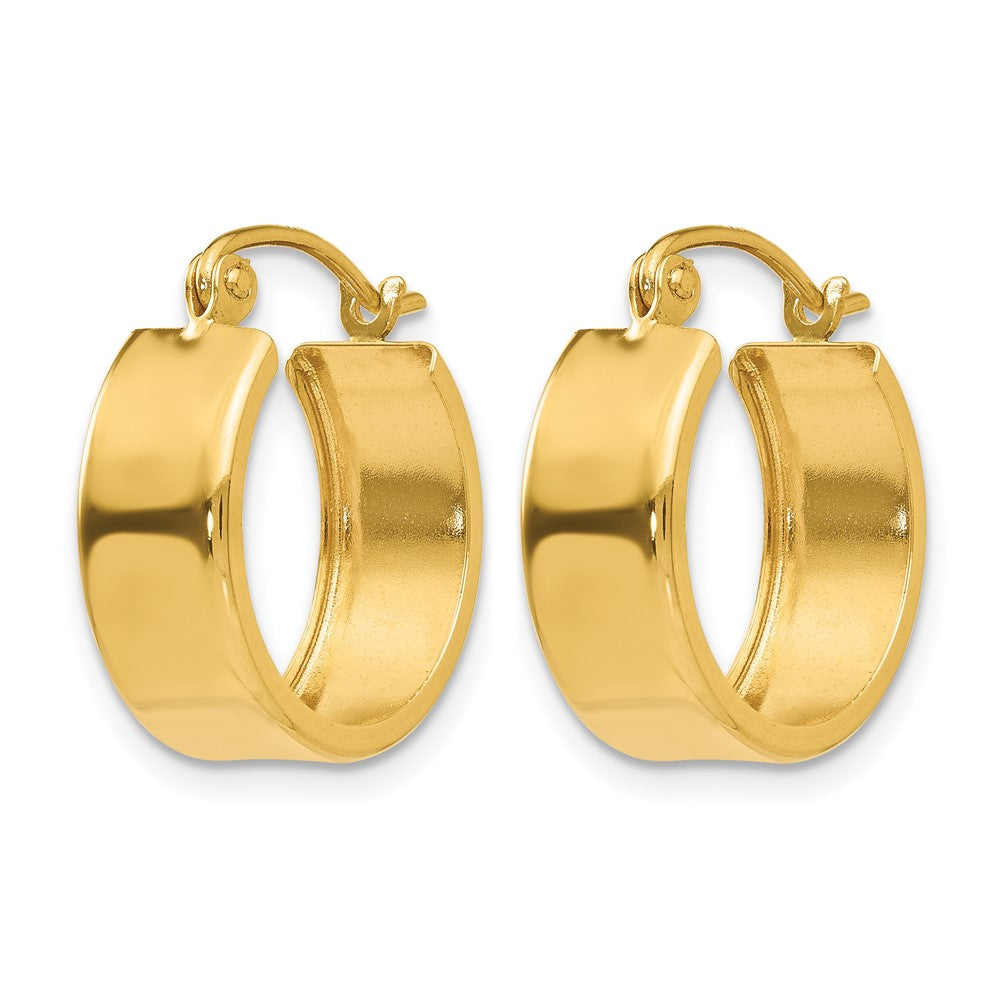14K 5.75x17mm Polished Hoop Earrings