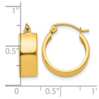 14K 5.75x17mm Polished Hoop Earrings