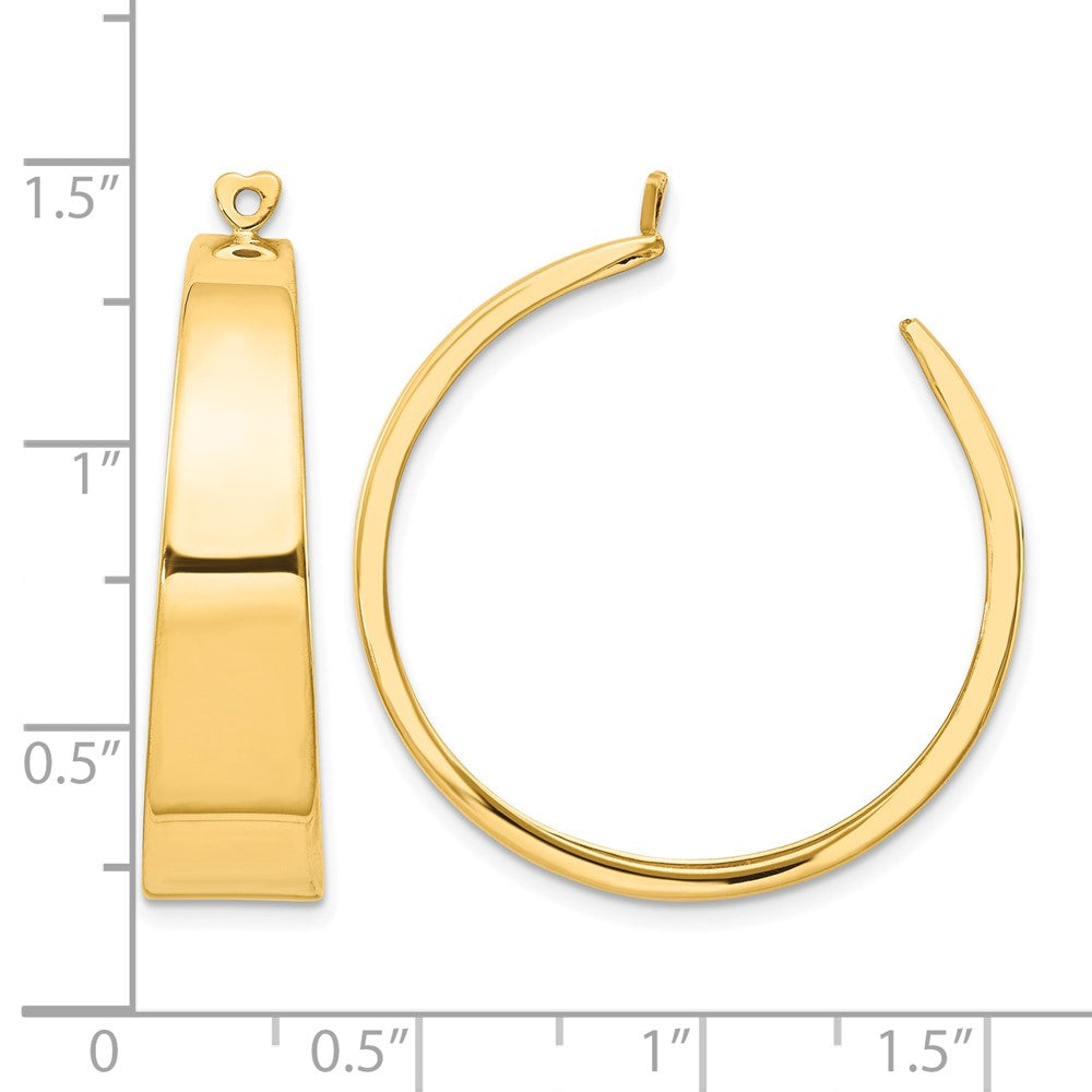 14k Polished Tapered Hoop Earring Jackets