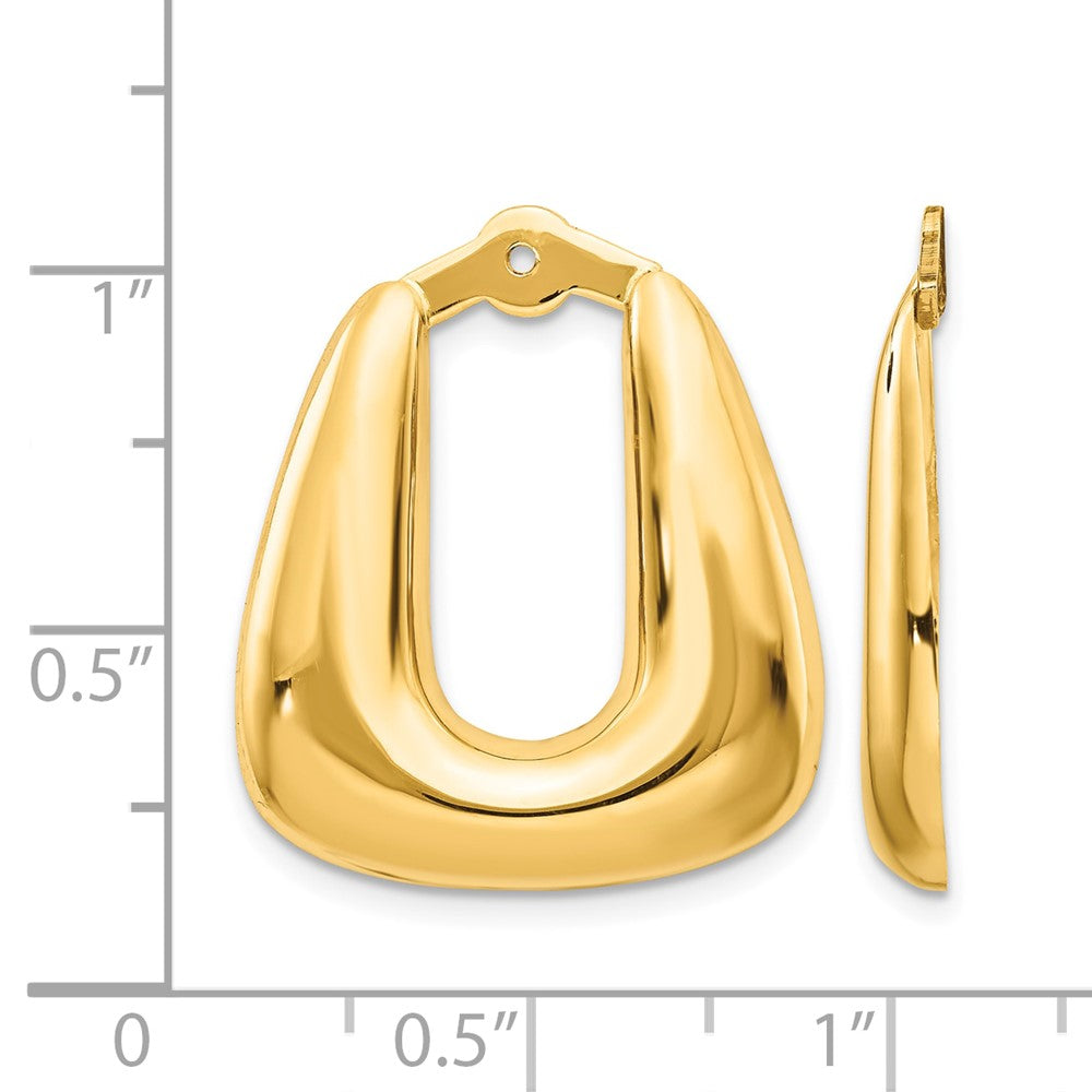 14k Polished Square Hoop Earring Jackets