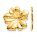 14k Polished Floral Earring Jackets