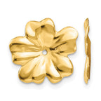 14k Polished Floral Earring Jackets