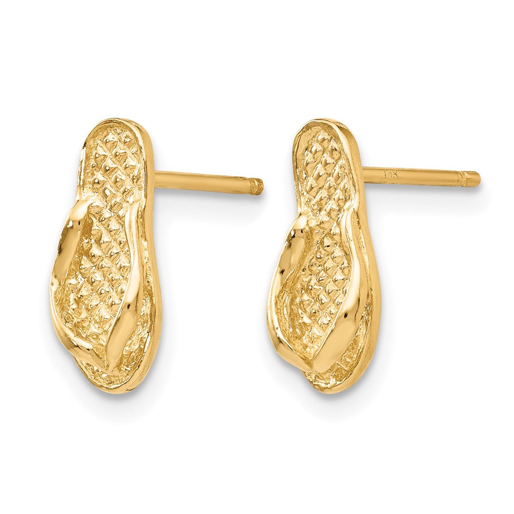 14k Polished Flip-Flop Post Earrings