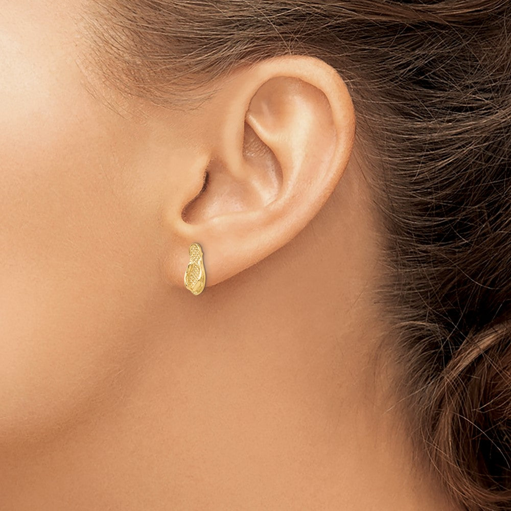 14k Polished Flip-Flop Post Earrings