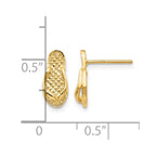 14k Polished Flip-Flop Post Earrings