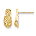 14k Polished Flip-Flop Post Earrings