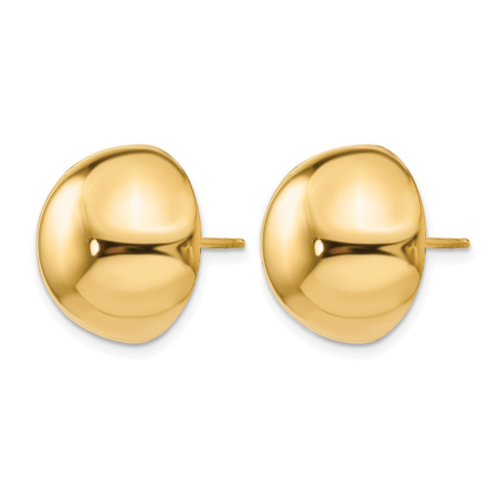 14k 16mm Polished Half Ball Post Earrings