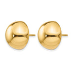 14k 16mm Polished Half Ball Post Earrings