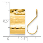 14k Polished Hammered J-Hoop Earring Jackets