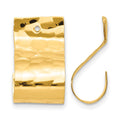 14k Polished Hammered J-Hoop Earring Jackets