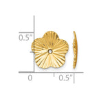 14k Polished Fancy Floral Earring Jackets