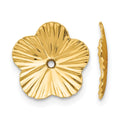 14k Polished Fancy Floral Earring Jackets