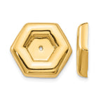 14k Polished Fancy Hexagon Earring Jackets