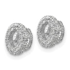 14k White Gold 1/5 carat Diamond Circle Earring Jackets