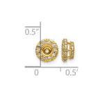14k 1/5 carat Diamond Circle Earring Jackets