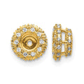 14k 1/5 carat Diamond Circle Earring Jackets