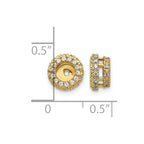 14k 3/8 carat Diamond Circle Earring Jackets