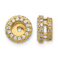 14k 3/8 carat Diamond Circle Earring Jackets