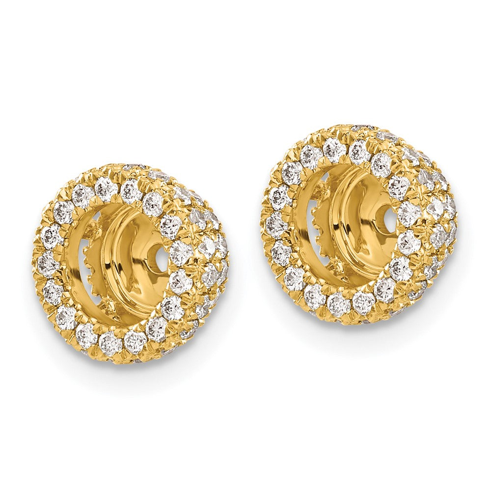 14k 5/8 carat Diamond Circle Earring Jackets