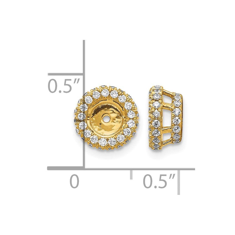 14k 5/8 carat Diamond Circle Earring Jackets