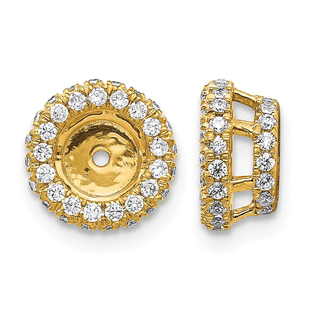 14k 5/8 carat Diamond Circle Earring Jackets