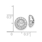 14k White Gold 1/4 carat Diamond Circle Earring Jackets