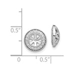 14k White Gold 1/3 carat Diamond Circle Earring Jackets