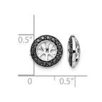 14k White Gold 1/3 carat Black Diamond Circle Earring Jackets