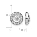 14k White Gold 1/3 carat Lab Grown Diamond VS/SI+ G+ with 6.5 mm Opening Complete Earring Jackets