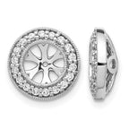 14k White Gold 1/3 carat Lab Grown Diamond VS/SI+ G+ with 6.5 mm Opening Complete Earring Jackets